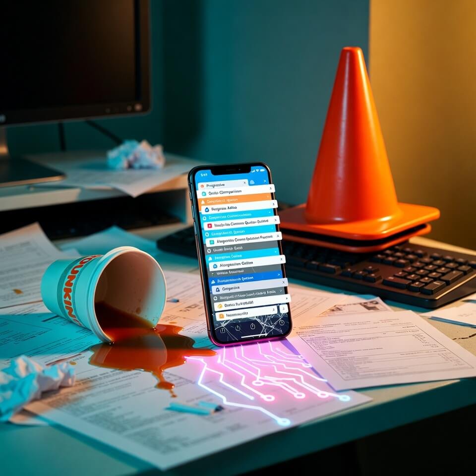 pilled Dunkin’ coffee floods insurance quotes with neon glow